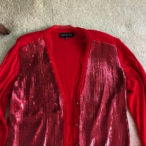 Red Sequin Twin set - Jones NY